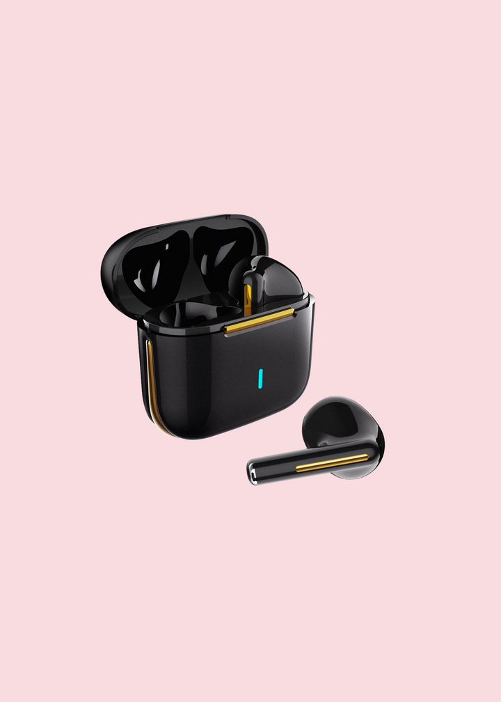 Tech Trendz - Metallic Wireless Earbuds