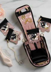 PurseN - Black Quilted Train Jewelry Case