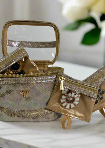 PurseN - Glimmer Leopard Getaway Jewelry Case