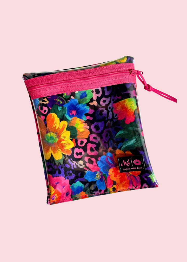 Makeup Junkie Bags - Happy Hour Flower 30A Zippy Clear Pouch [Pre-Order]