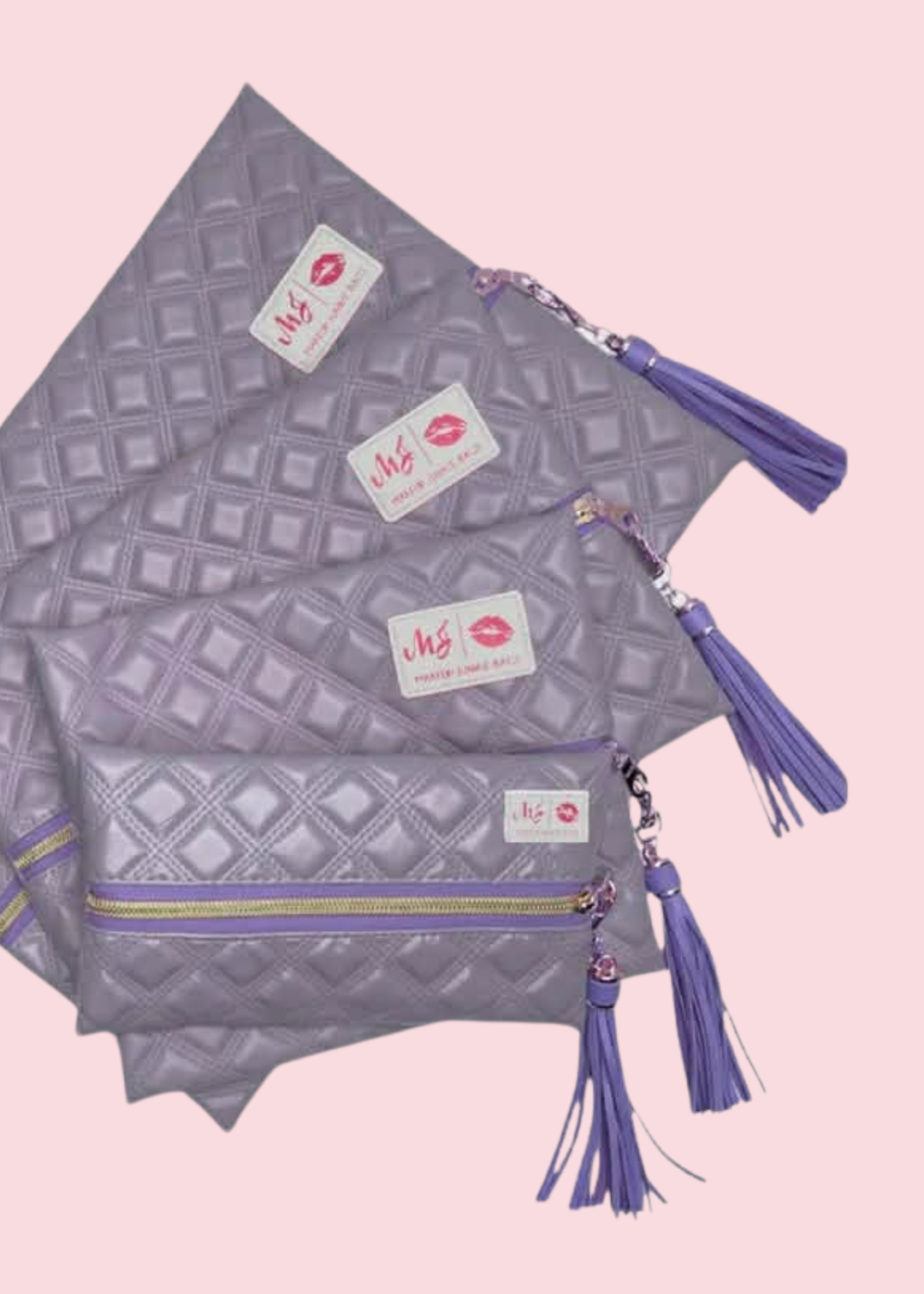 Makeup Junkie Bags - Heirloom Lilac Dust Travel Bags [Pre-Order]