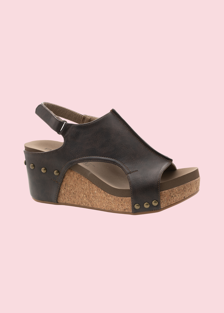 Corkys - Carley Wedge in Chocolate Smooth