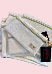 Makeup Junkie Bags - Bridal Ivory Travel Bags [Pre-Order]