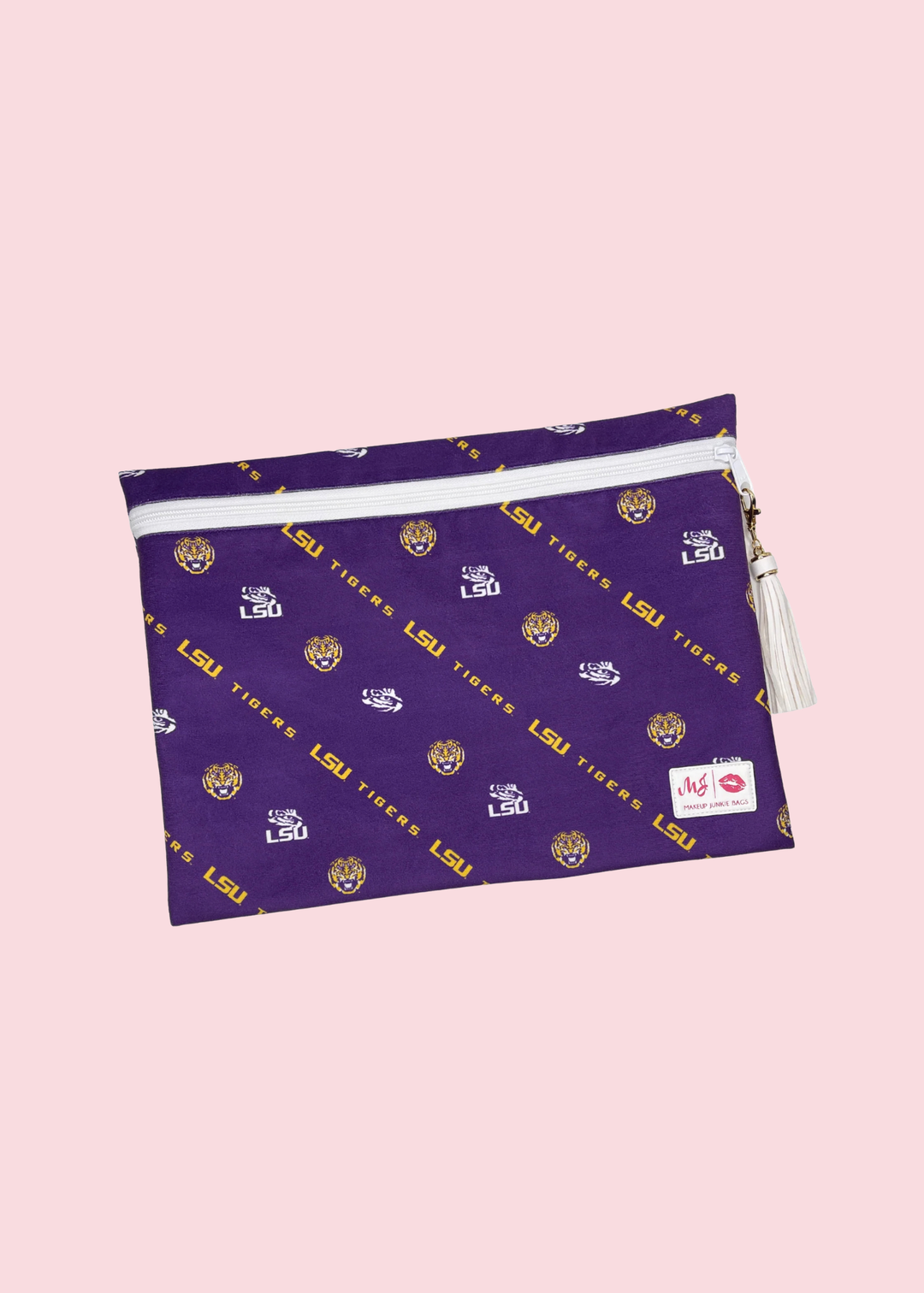 Makeup Junkie Bags - Geaux Tigers! LSU Top Zip Flat Lay [Pre-Order]