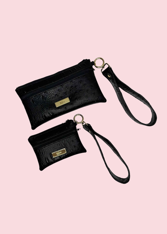 Makeup Junkie Bags - Obsidian Gator Luxe Demi Wristlet [Pre-Order]