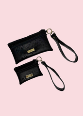Makeup Junkie Bags - Obsidian Gator Luxe Demi Wristlet [Pre-Order]