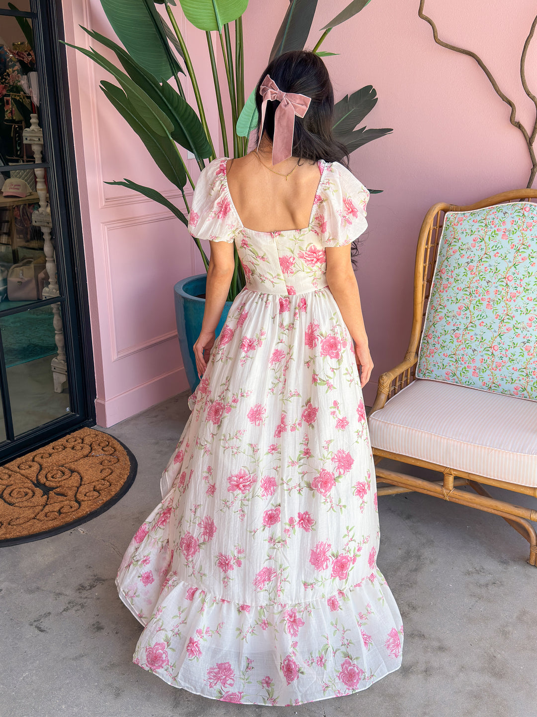 Glamfox - Pink Peonies Floral Dress