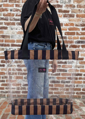 Makeup Junkie Bags - Cabana Onyx Clear Beach Tote [Ready To Ship]