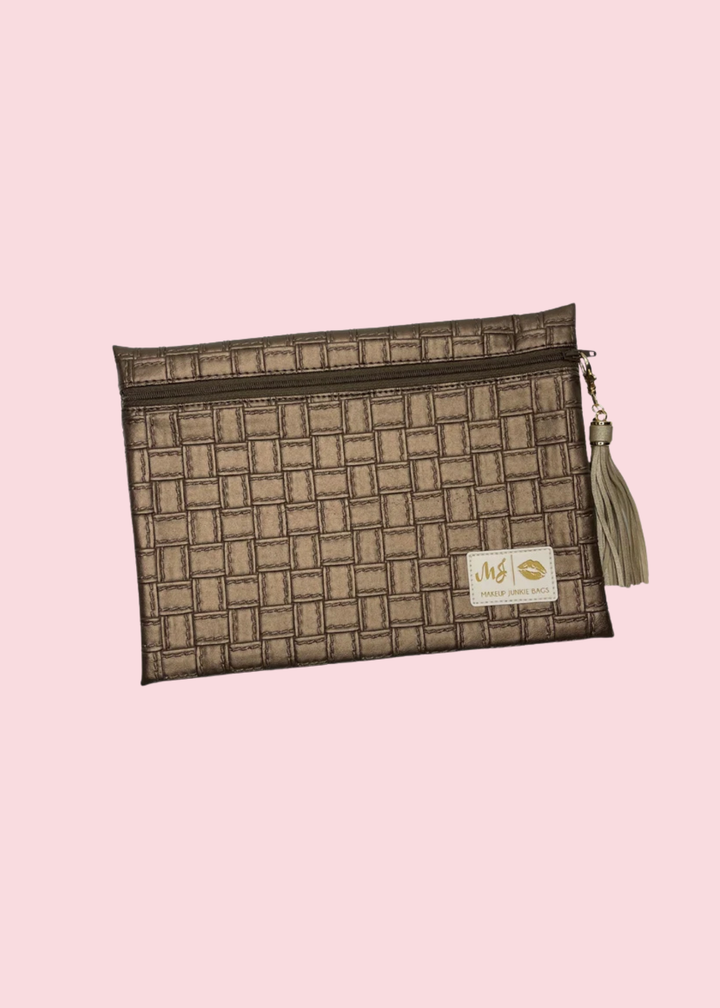 Makeup Junkie Bags - Basket Bronze Travel Bags [Pre-Order]