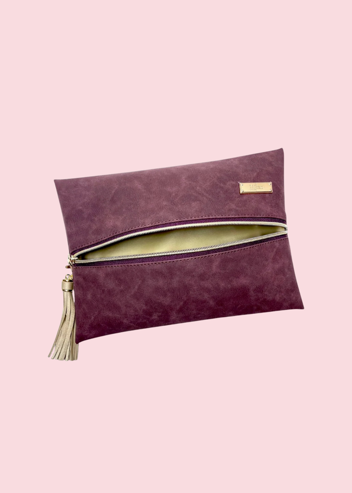 Makeup Junkie Bags - Suede Soul Bordeaux Luxe Travel Bags [Pre-Order]