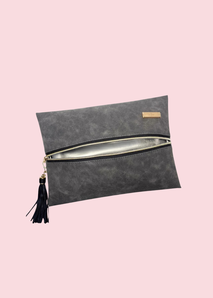 Makeup Junkie Bags - Suede Soul Graphite Luxe Travel Bags [Pre-Order]