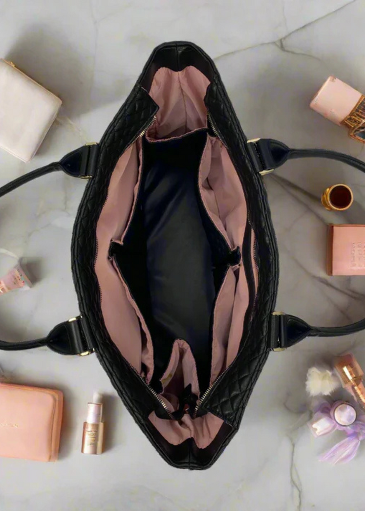 PurseN - Black Quilted VIP Tote