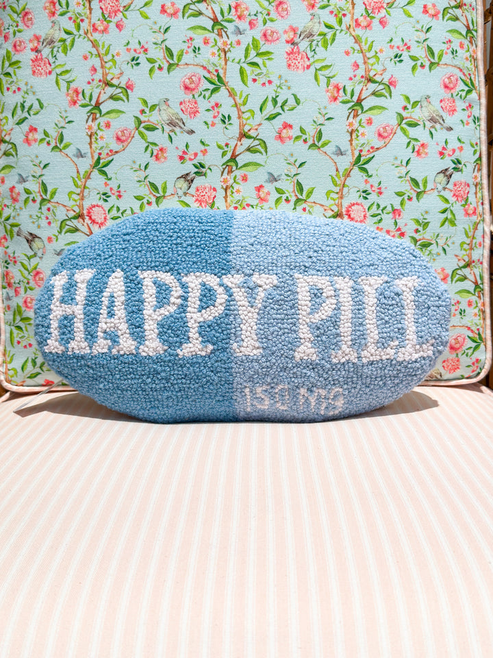 Peking Handicraft - Blue Happy Pill Hook Pillow