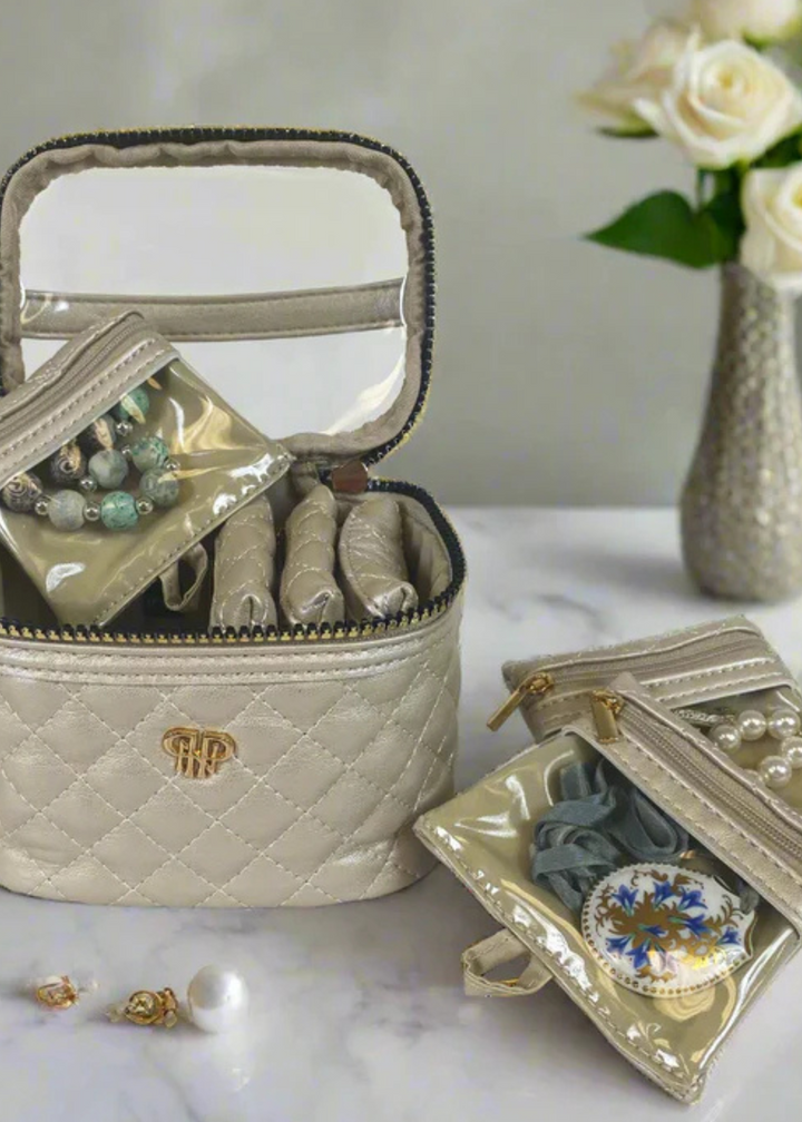 PurseN - Pearl Quilted Getaway Jewelry Case