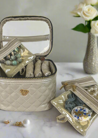 PurseN - Pearl Quilted Getaway Jewelry Case