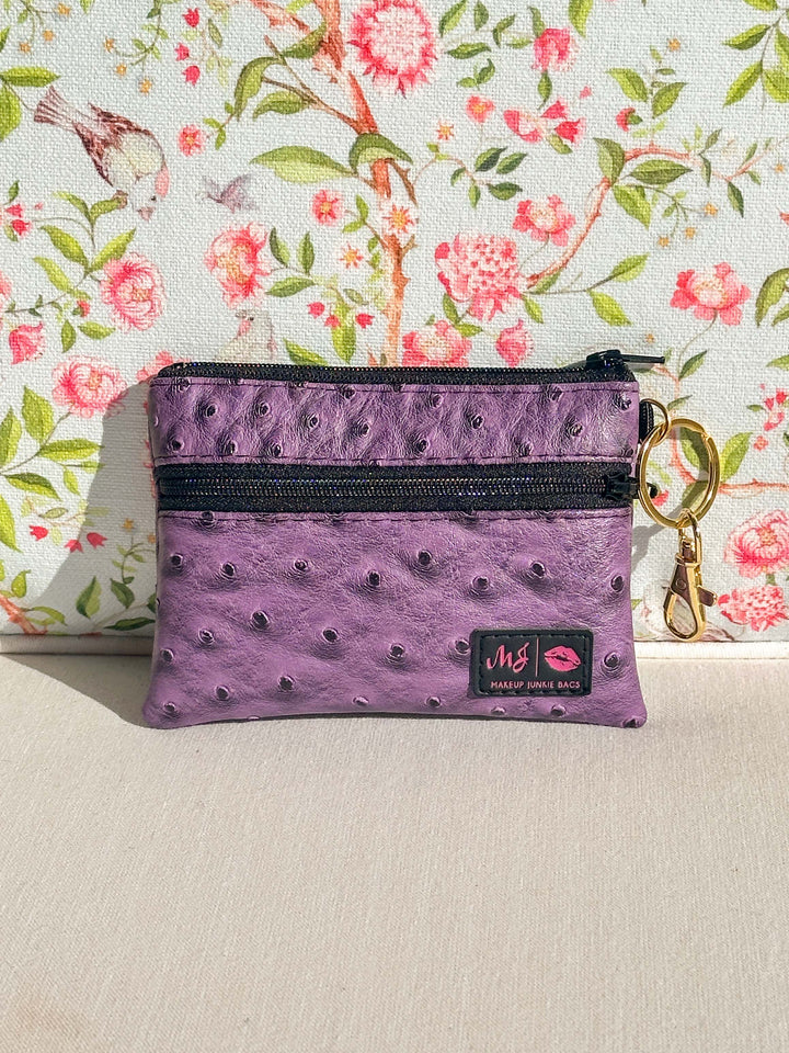 Makeup Junkie Bags - Imperial Ostirch Zip It [Ready to Ship]