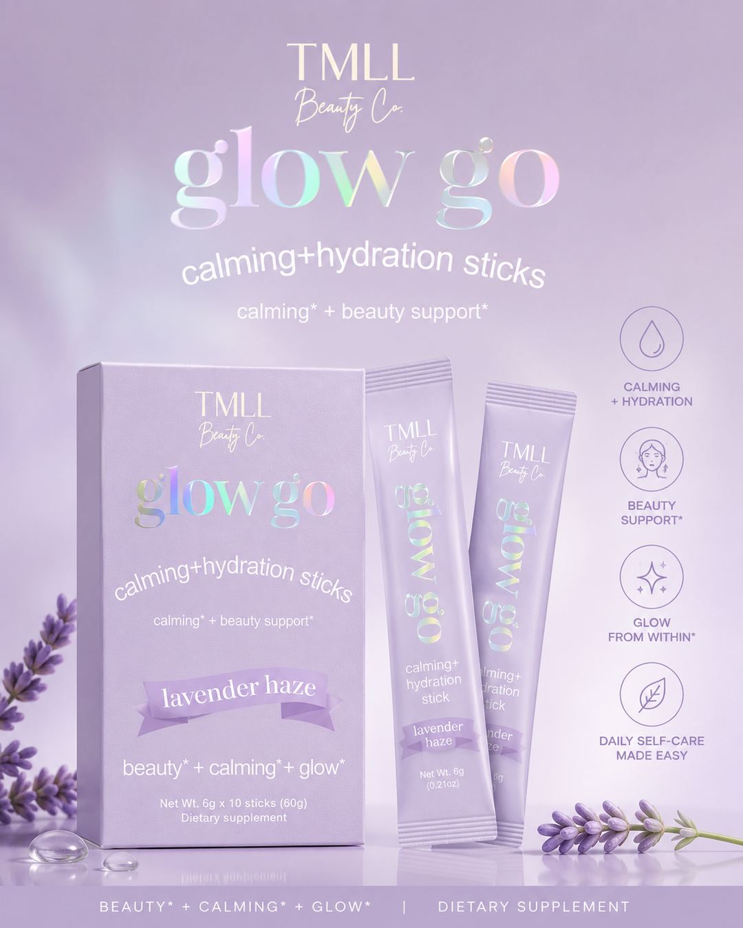 TMLL Beauty Co. - Lavender Haze Glow Go Wellness Drink