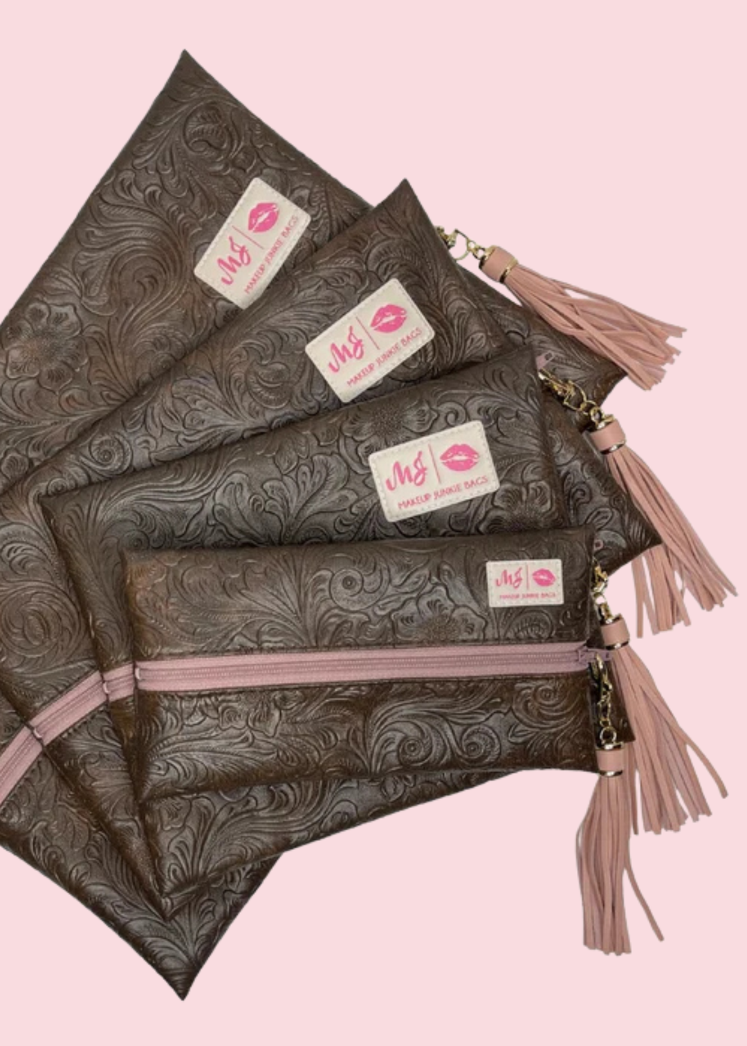 Makeup Junkie Bags - Amarillo Dusty Rose Edition Travel Bags [Pre-Order]