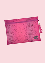 Makeup Junkie Bags - Dune Fuchsia Jumbo Top Zip [Pre-Order]