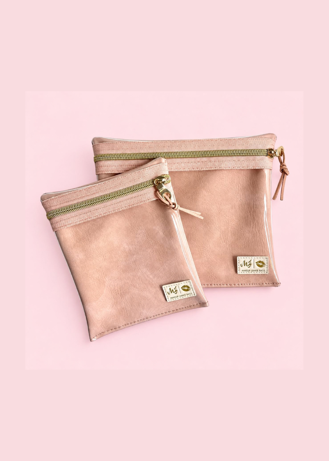 Makeup Junkie Bags - Sultry Blush Luxe Travel Bags [Ready To Ship\