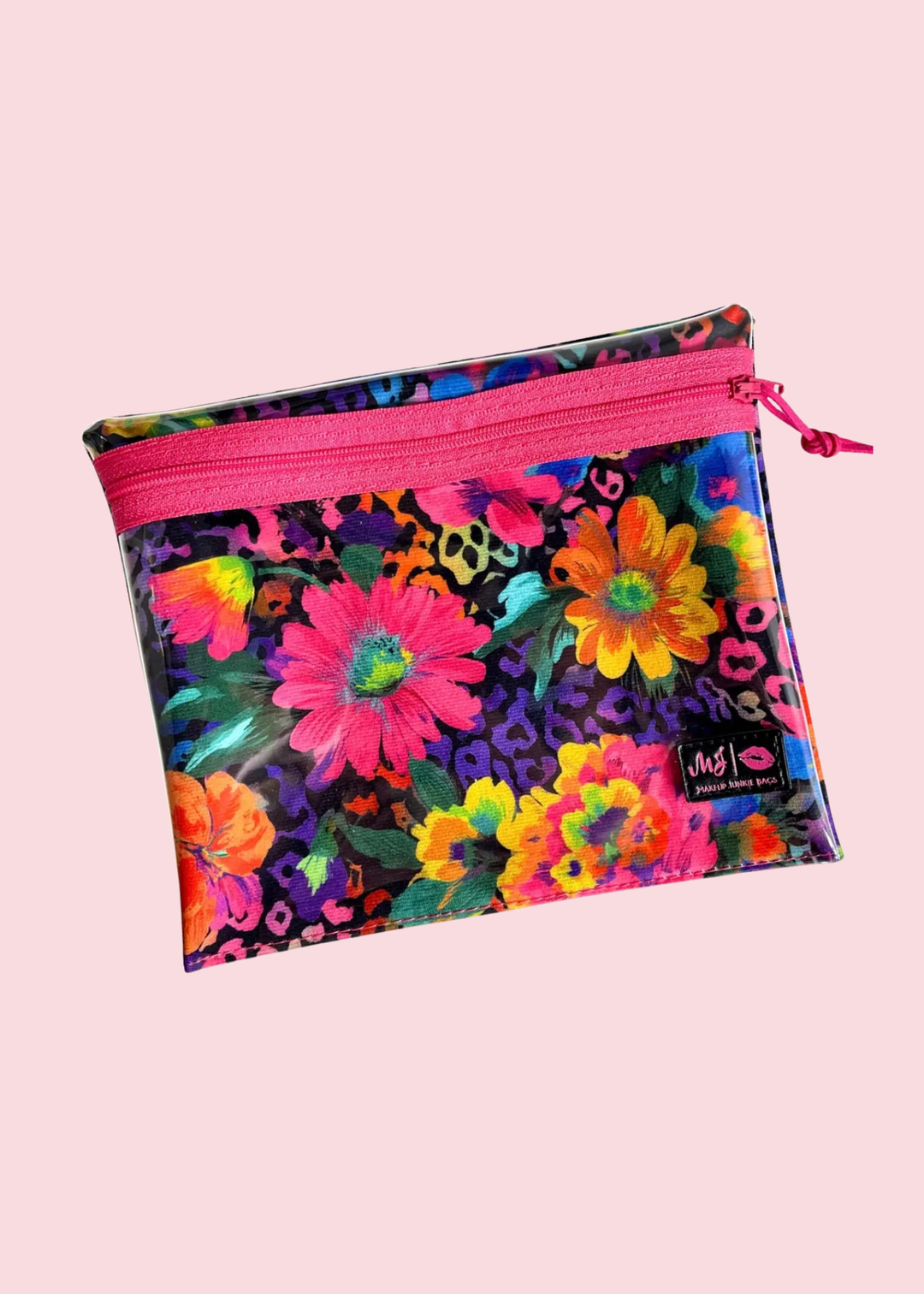 Makeup Junkie Bags - Happy Hour Flower 30A Zippy Clear Pouch [Pre-Order]