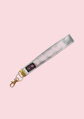 Makeup Junkie Bags - Silver Serpent Keychain Wrist Strap