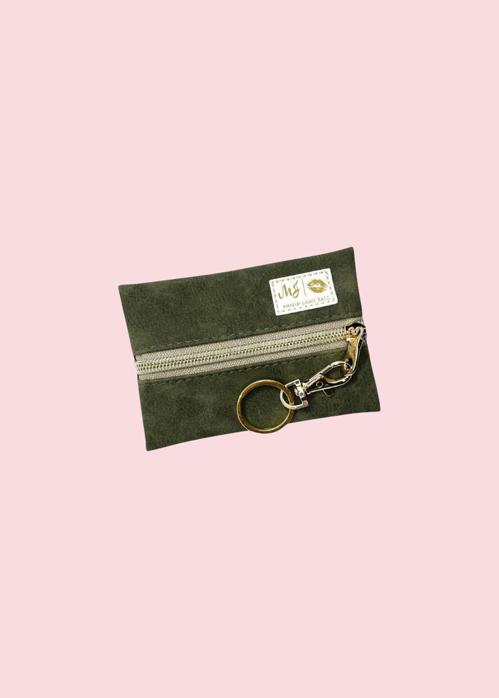 Makeup Junkie Bags - Suede Soul Olive Luxe Travel Bags [Pre-Order]