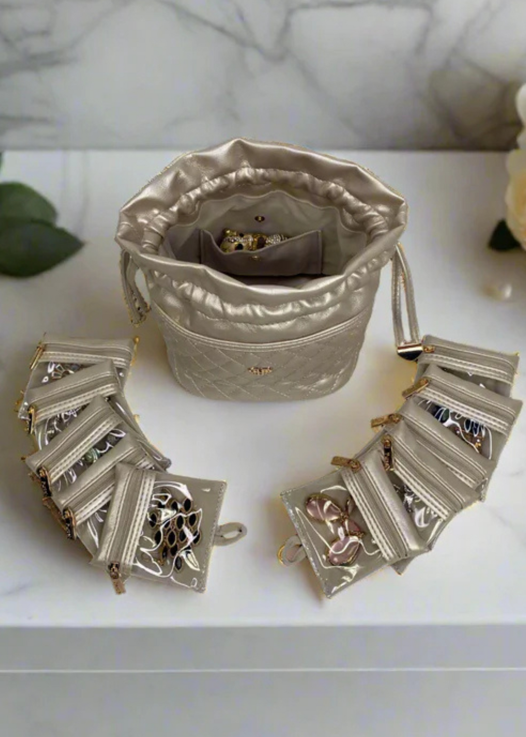 PurseN - Pearl Quilted Ultra Jewelry Case