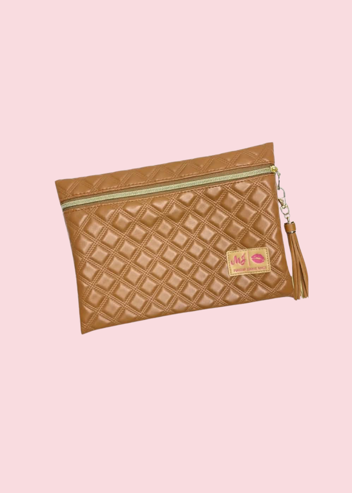 Makeup Junkie Bags - Heirloom Cognac Travel Bags [Pre-Order]