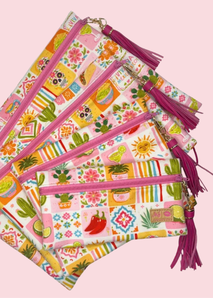 Makeup Junkie Bags - Senorita Sunrise Travel Bags ]Pre-Order]
