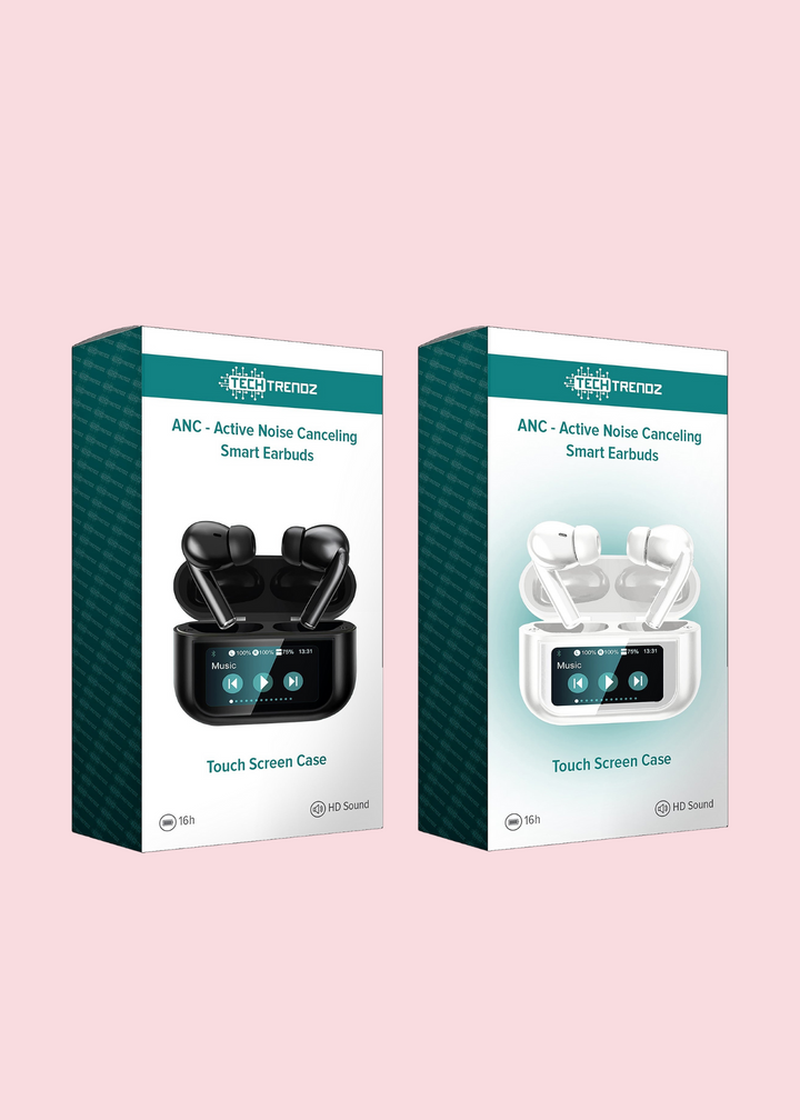 Tech Trendz - Smart Earbuds w/Active Noise Canceling
