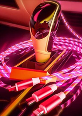 Tech Trendz - Red All in One Flowing Current Light Up Cable