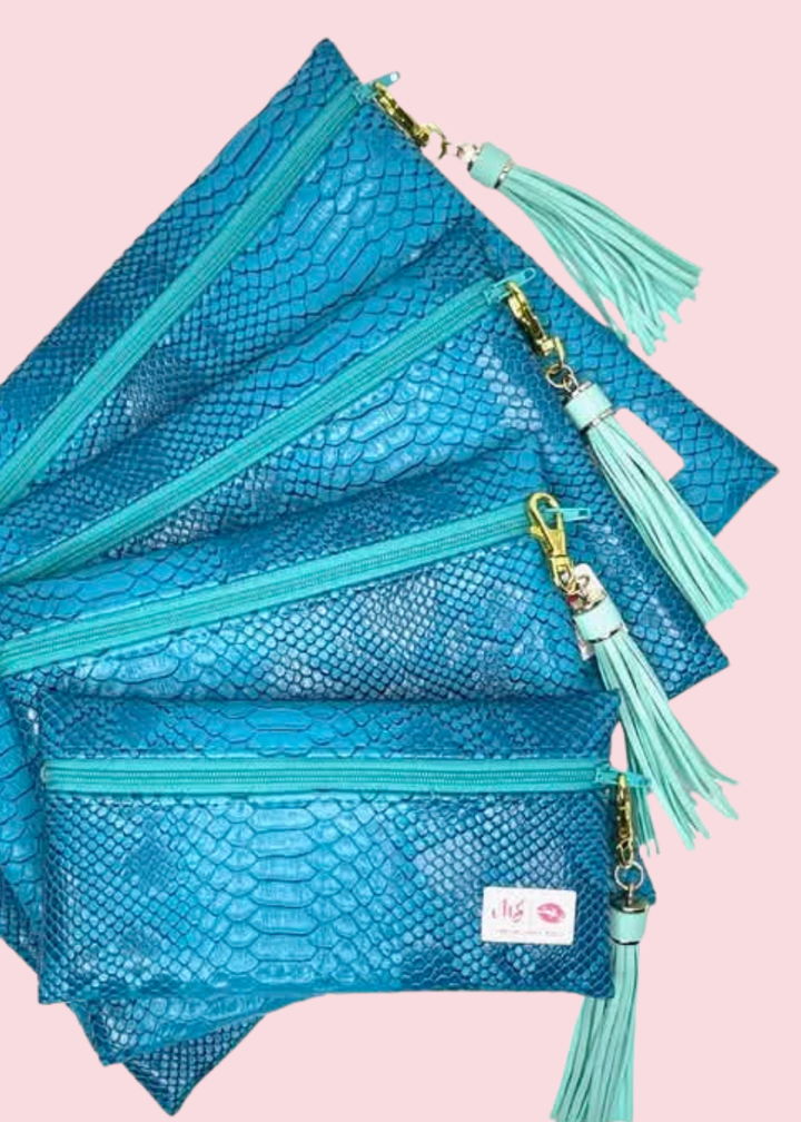 Makeup Junkie Bags - Turquoise Copperazzi Travel Bags [Pre-Order]