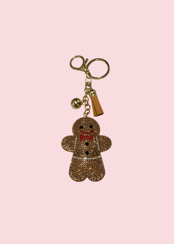Suzy Q - Gingerbread Crystal Keychain