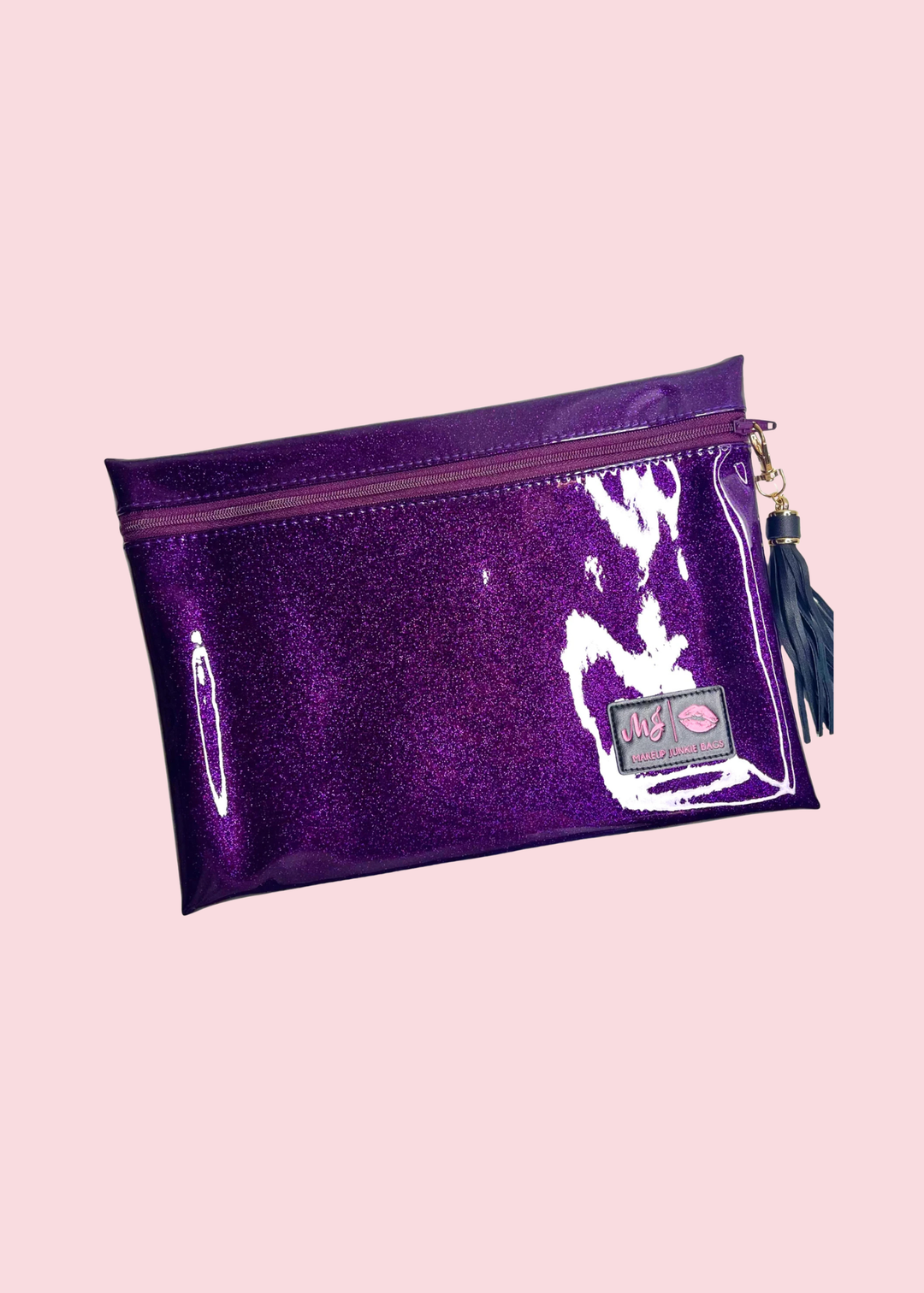 Makeup Junkie Bags - Purple Stardust Glitter Travel Bags [Pre-Order]