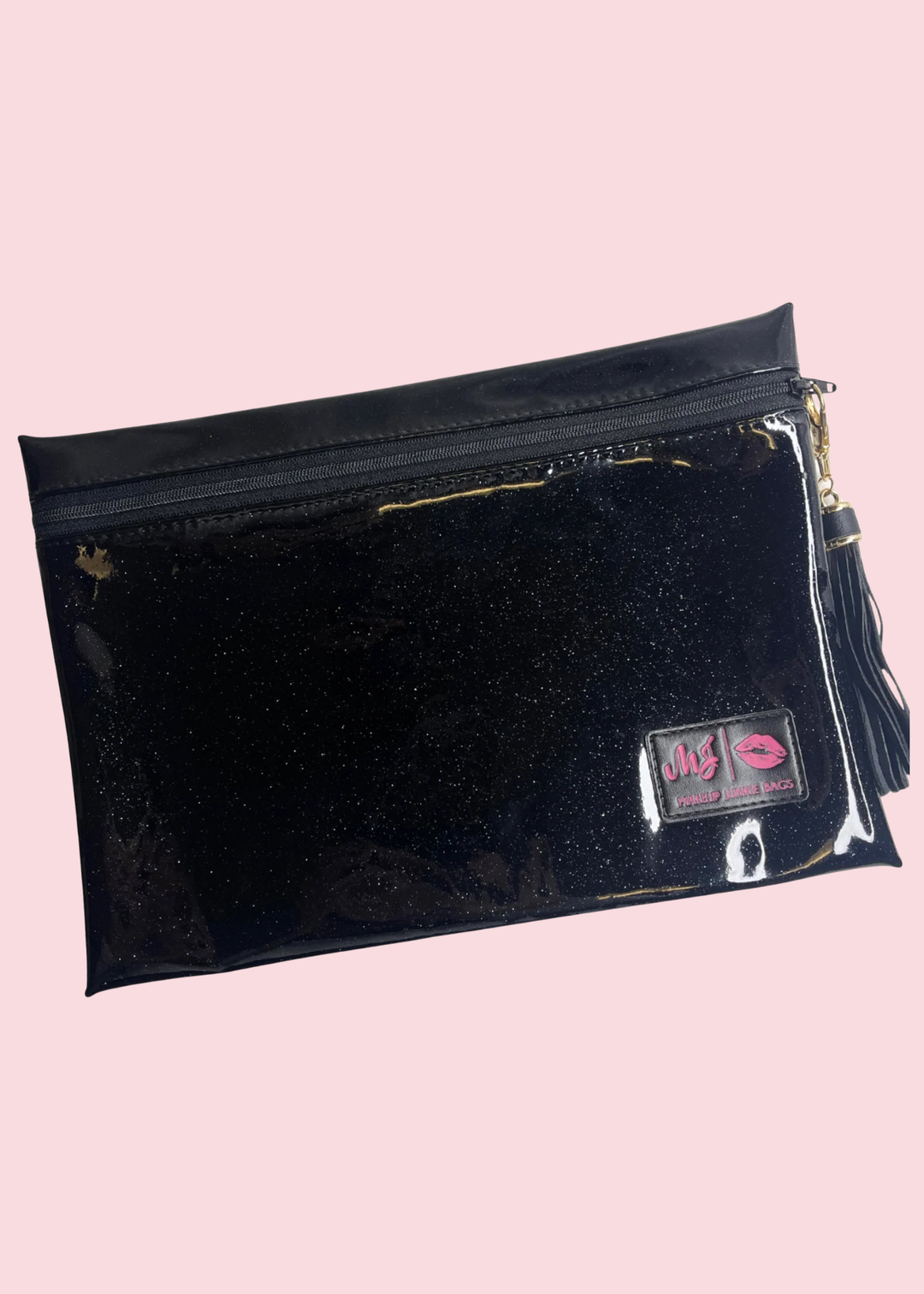 Makeup Junkie Bags - Onyx Stardust Glitter Travel Bags [Pre-Order]