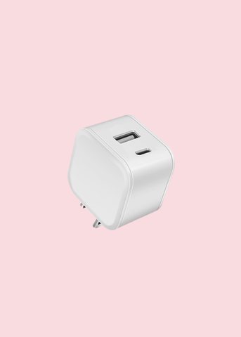 Tech Trendz - White Dual USB Adapter