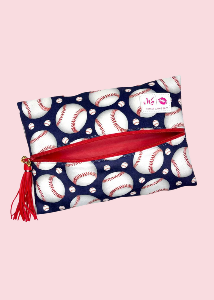 Makeup Junkie Bags - Sports Fan Baseball Flat Lay [Ready To Ship]