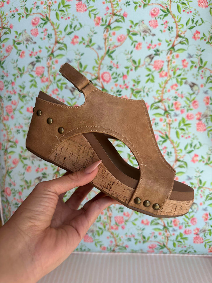 Corkys - Carley Wedge in Caramel Smooth [Ready to Ship]