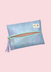 Makeup Junkie Bags - Iridescent Gator Flat Lay Bag [Pre-Order]