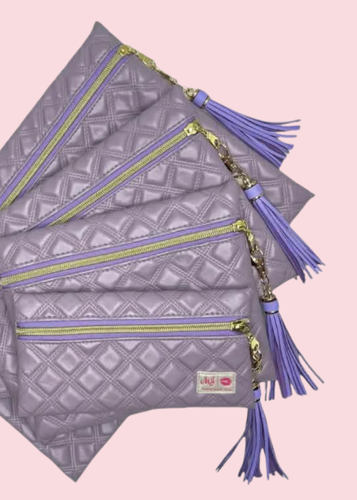 Makeup Junkie Bags - Heirloom Lilac Dust Travel Bags [Pre-Order]