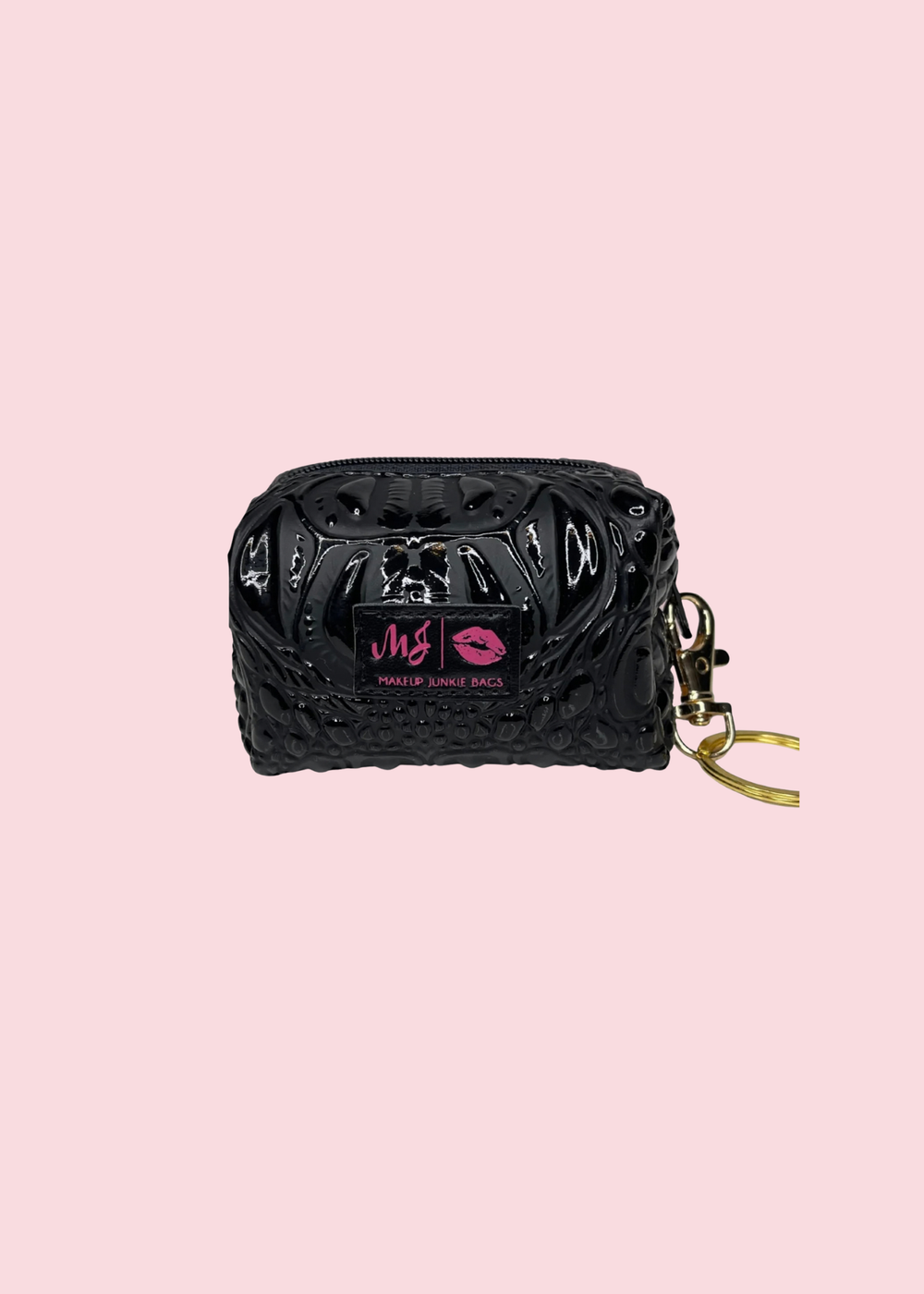 Makeup Junkie Bags - Bubble Gator Onyx Bitty Bobbie [Pre-Order]