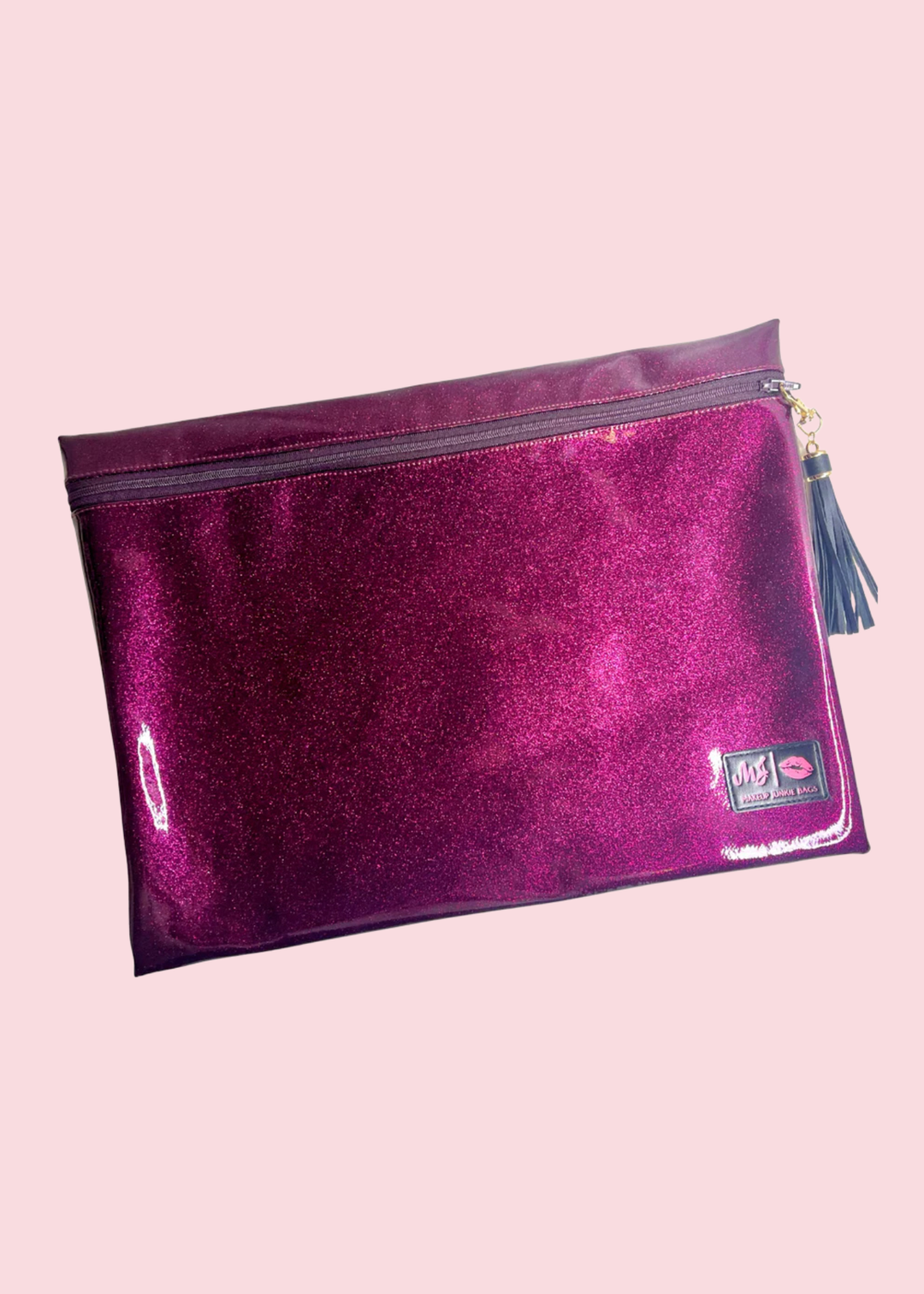 Makeup Junkie Bags - Fuchsia Stardust Glitter Travel Bags [Pre-Order]