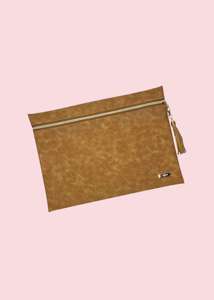 Makeup Junkie Bags - Suede Soul Amber Luxe Top Zip [Pre-Order]