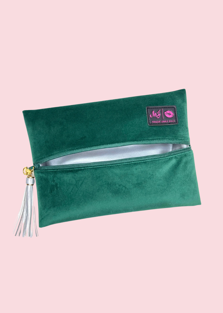 Makeup Junkie Bags - Emerald Flat Lay [Pre-Order]