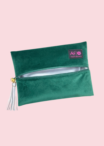 Makeup Junkie Bags - Emerald Flat Lay [Pre-Order]