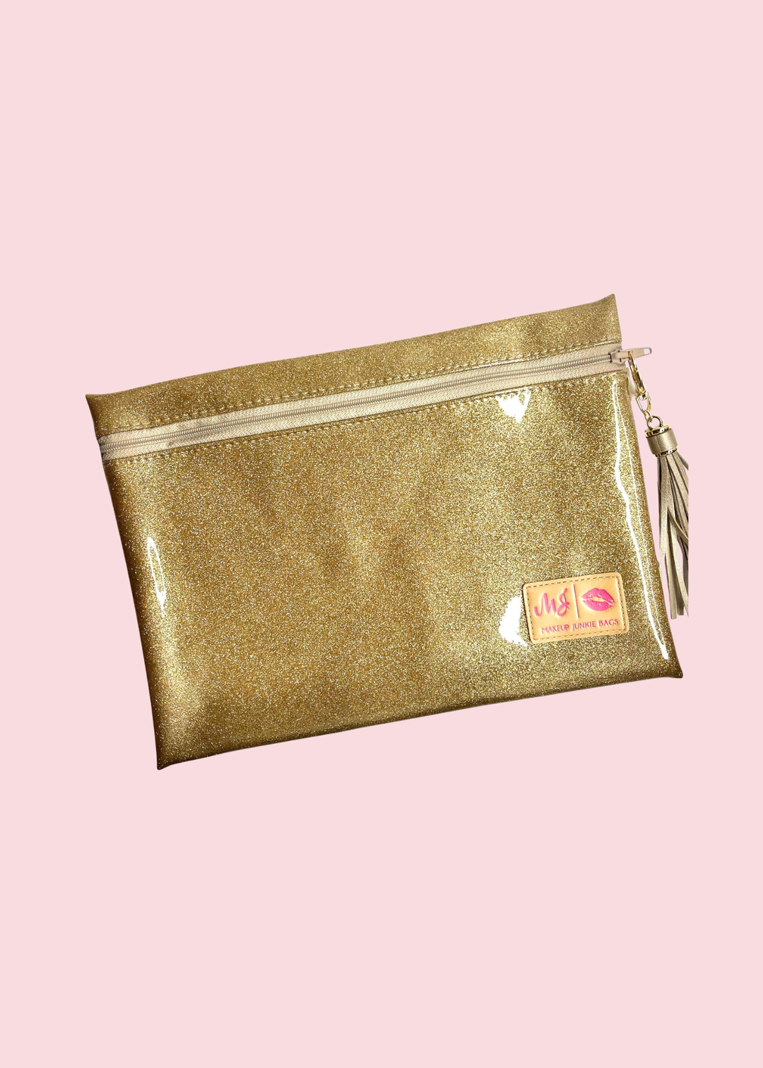 Makeup Junkie Bags - Gold Stardust Glitter Travel Bags [Pre-Order]