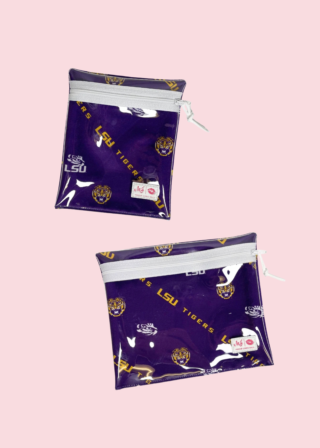 Makeup Junkie Bags - Geaux Tigers! LSU Clear Zippy Pouch [Pre-Order]
