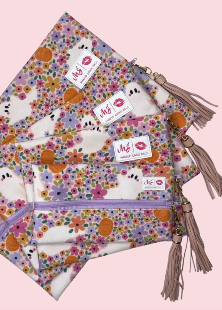 Makeup Junkie Bags - Boo-tiful Blooms Travel Bags [Pre-Order]