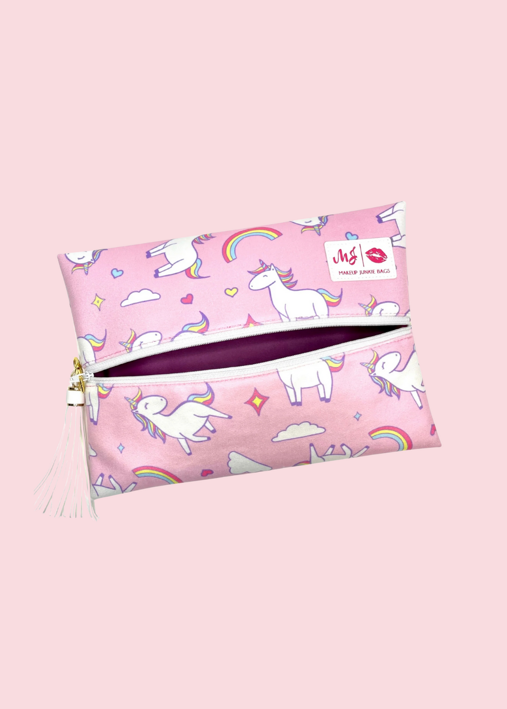 Makeup Junkie Bags - Pink Unicorn Dreams Flat Lay [Pre-Order]